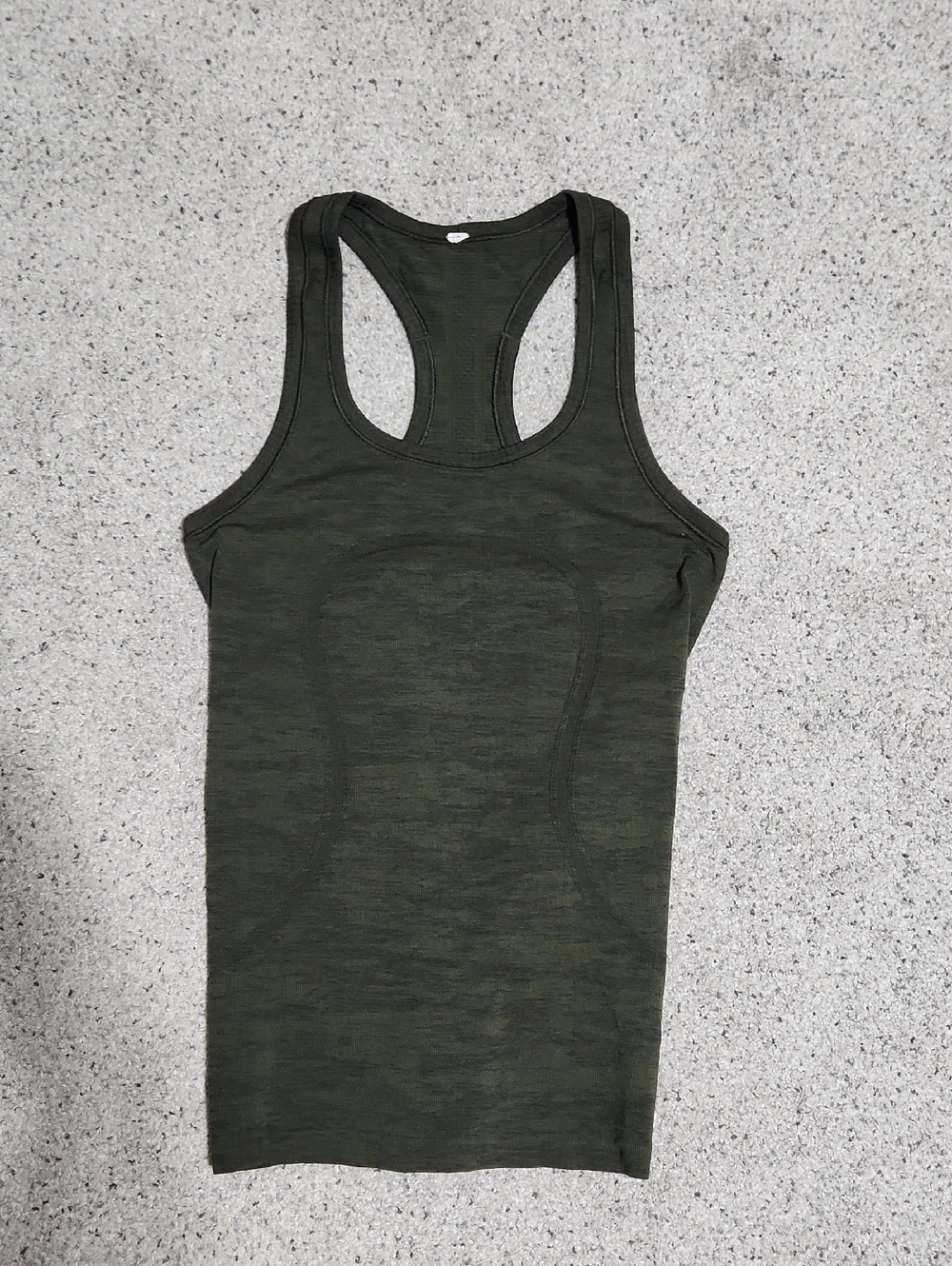 Lululemon Athletica Tank Top Swiftly Tech Dark Green Brave Olive Black Size 4 - Picture 4 of 10